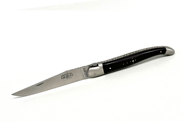 Grand-LAGUIOLE Forge de Laguiole CUSTOM 12cm with Inox-bolsters, palisander, T12 sat