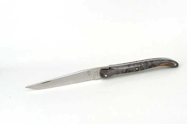 LAGUIOLE PassionFrance CUSTOM extra large13cm, dekorierte Platinen, Kastanie Maserknolle, 14C28