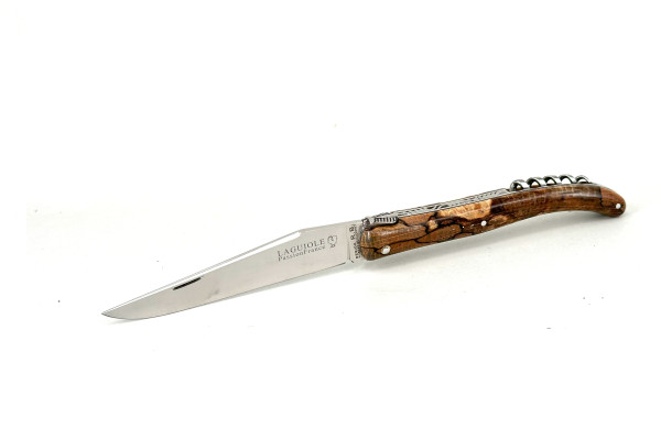 Grand-LAGUIOLE PassionFrance CUSTOM 12cm Korkenzieher, gestockte Buche, guillochiertes Ressort, 14C2