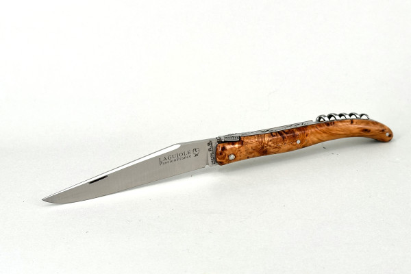 Grand-LAGUIOLE PassionFrance CUSTOM 12cm Korkenzieher, Pepper Yew Burl, guillochiertes Ressort, 14C2