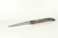 LAGUIOLE PassionFrance CUSTOM extra large13cm, dekorierte Platinen, Amboina Maserknolle, 14C28