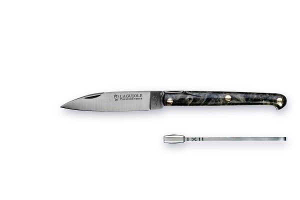 Petit-LAGUIOLE-DROIT série PRESTIGE Atelier PassionFrance loup d'if de poivre stabilisé