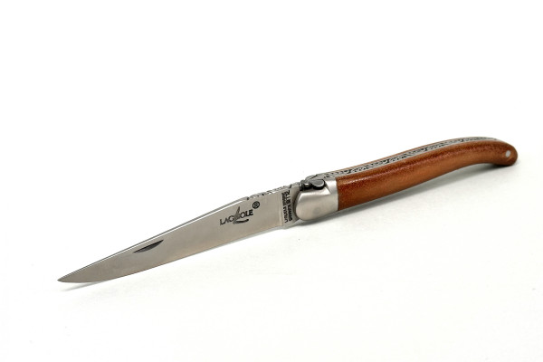 LAGUIOLE Forge de Laguiole CUSTOM 11cm with Inox-bolster, genuine buffalo leather handle, T12