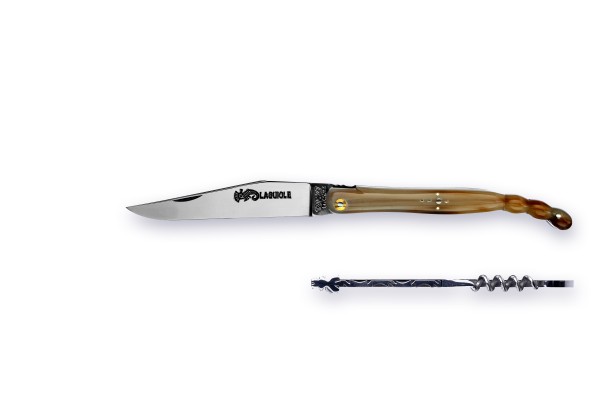 LAGUIOLE QUEUE-DE-SCORPION Atelier ARTO® Serie LUXE Hornspitze blond/geflammt