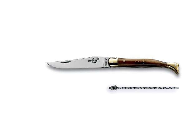 Petit-LAGUIOLE Modell BOTTINE Forge de Laguiole series COLLECTION blonde horn tip