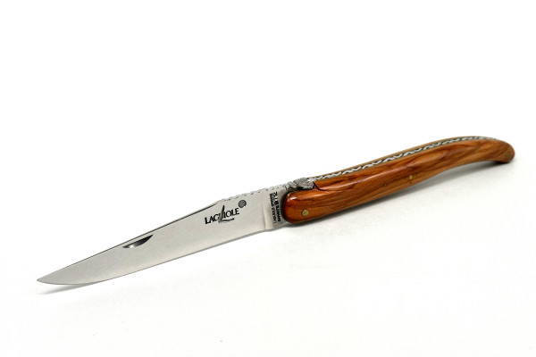 LAGUIOLE Forge de Laguiole CUSTOM 12cm, voller Griff dunkle Olive, T12 brillant