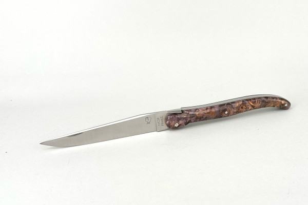 LAGUIOLE PassionFrance CUSTOM extra large13cm, glattes Ressort, Kastanie Maserknolle, 14C28
