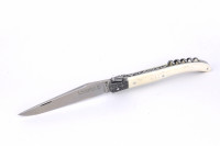 Grand-LAGUIOLE PassionFrance CUSTOM 12cm avec tire-bouchon, RWL34, l’os & damas mosaïque avant N°2