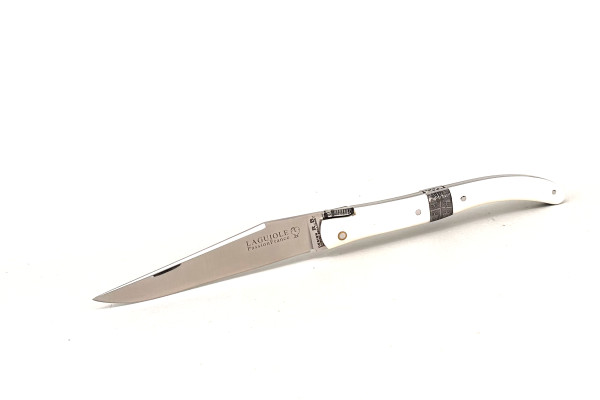 Grand-LAGUIOLE PassionFrance CUSTOM 12cm N°2, RWL34, Knochen, Mosaikdamast Philippe Ricard