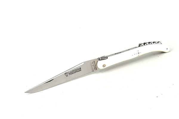 LAGUIOLE PassionFrance LUXE 11cm with corkscrew, Design R.B mof², decorated spring, bone, 12C27