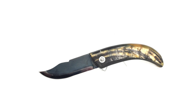 Grand-CURNICCIOLU Atelier Alexandre Musso Serie TRADITION 12cm, Widderhorn, Kohlenstoffstahl