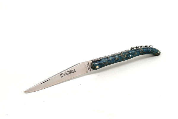 LAGUIOLE PassionFrance LUXE 11cm, tire-bouchon, Design R.B mof², guilloché, amboine stabilisé teinté , 12C27