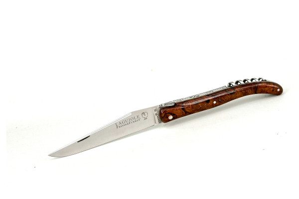 Grand-LAGUIOLE PassionFrance CUSTOM 12cm Korkenzieher, Wüsteneisenholz, guillochiertes Ressort, 14C2